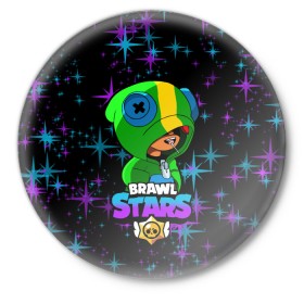 Значок с принтом Brawl Stars LEON в городе Новоалтайск,  металл | круглая форма, металлическая застежка в виде булавки | Тематика изображения на принте: brawl | brawl stars | crow | leon | sally | shark | stars | акула | бравл | бравл старс | браво старс | игра | компьютерная | кров | леон | леон акула | онлайн | старс | шарк