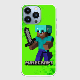 Чехол для iPhone 13 Pro с принтом MINECRAFT в городе Новоалтайск,  |  | game | minecraft | блоки | игра | квадраты | компьютерная игра | крипер | майнкрафт