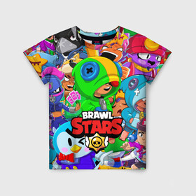 Детская футболка 3D с принтом BRAWL STARS LEON БРАВЛ СТАРС (Z) в городе Новоалтайск, 100% гипоаллергенный полиэфир | прямой крой, круглый вырез горловины, длина до линии бедер, чуть спущенное плечо, ткань немного тянется | 8 bit | 8 бит | bibi | brawl stars | crow | el brown | leon | leon shark | max | mr.p | sally leon | shark | stars | virus | werewolf | акула | биби | вирус | ворон | леон | оборотень | пингвин