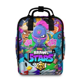 Женский рюкзак 3D с принтом BRAWL STARS TARA в городе Новоалтайск, 100% полиэстер | лямки с регулируемой длиной, сверху ручки, чтобы рюкзак нести как сумку. Основное отделение закрывается на молнию, как и внешний карман. Внутри два дополнительных кармана, один из которых закрывается на молнию. По бокам два дополнительных кармашка, куда поместится маленькая бутылочка
 | 8 bit | 8 бит | bibi | brawl stars | crow | el brown | leon | leon shark | max | mr.p | sally leon | shark | stars | virus | werewolf | акула | биби | вирус | ворон | леон | оборотень | пингвин