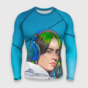 Мужской рашгард 3D с принтом БИЛЛИ АЙЛИШ в городе Новоалтайск,  |  | bad guy | billie eilish | music | ocean eyes | pop | билли айлиш | билли эйлиш | девушка | музыка