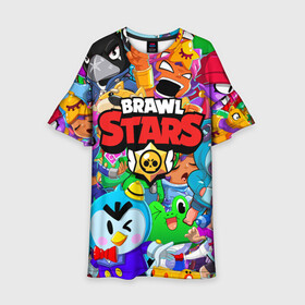 Детское платье 3D с принтом BRAWL STARS | БРАВЛ СТАРС (Z) в городе Новоалтайск, 100% полиэстер | прямой силуэт, чуть расширенный к низу. Круглая горловина, на рукавах — воланы | Тематика изображения на принте: 8 bit | 8 бит | bibi | brawl stars | crow | el brown | leon | leon shark | max | mr.p | sally leon | shark | stars | virus | werewolf | акула | биби | вирус | ворон | леон | оборотень | пингвин