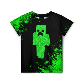 Детская футболка 3D с принтом MINECRAFT. в городе Новоалтайск, 100% гипоаллергенный полиэфир | прямой крой, круглый вырез горловины, длина до линии бедер, чуть спущенное плечо, ткань немного тянется | Тематика изображения на принте: craft | game | mine | minecraft | minecraftmemories | pixel | twitter | игра | майнкрафт | маркус перссон | пиксель | ремесло | шахта