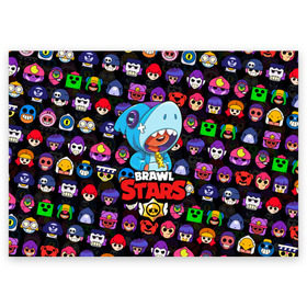 Поздравительная открытка с принтом BRAWL STARS LEON SHARK в городе Новоалтайск, 100% бумага | плотность бумаги 280 г/м2, матовая, на обратной стороне линовка и место для марки
 | 8 bit | 8 бит | bibi | brawl stars | crow | el brown | leon | leon shark | max | mr.p | sally leon | shark | stars | virus | werewolf | акула | биби | вирус | ворон | леон | оборотень | пингвин