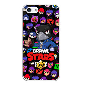 Чехол для iPhone 5/5S матовый с принтом BRAWL STARS CROW в городе Новоалтайск, Силикон | Область печати: задняя сторона чехла, без боковых панелей | 8 bit | 8 бит | bibi | brawl stars | crow | el brown | leon | leon shark | max | mr.p | sally leon | shark | stars | virus | werewolf | акула | биби | вирус | ворон | леон | оборотень | пингвин