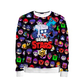Детский свитшот 3D с принтом BRAWL STARS 8-BIT в городе Новоалтайск, 100% полиэстер | свободная посадка, прямой крой, мягкая тканевая резинка на рукавах и понизу свитшота | Тематика изображения на принте: 8 bit | 8 бит | bibi | brawl stars | crow | el brown | leon | leon shark | max | mr.p | sally leon | shark | stars | virus | werewolf | акула | биби | вирус | ворон | леон | оборотень | пингвин