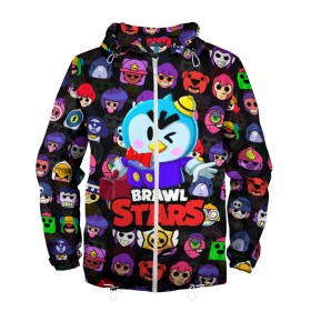 Мужская ветровка 3D с принтом BRAWL STARS MR.P в городе Новоалтайск, 100% полиэстер | подол и капюшон оформлены резинкой с фиксаторами, два кармана без застежек по бокам, один потайной карман на груди | Тематика изображения на принте: 8 bit | 8 бит | bibi | brawl stars | crow | el brown | leon | leon shark | max | mr.p | sally leon | shark | stars | virus | werewolf | акула | биби | вирус | ворон | леон | оборотень | пингвин