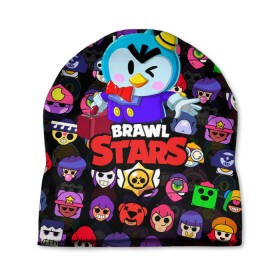 Шапка 3D с принтом BRAWL STARS MR.P в городе Новоалтайск, 100% полиэстер | универсальный размер, печать по всей поверхности изделия | 8 bit | 8 бит | bibi | brawl stars | crow | el brown | leon | leon shark | max | mr.p | sally leon | shark | stars | virus | werewolf | акула | биби | вирус | ворон | леон | оборотень | пингвин