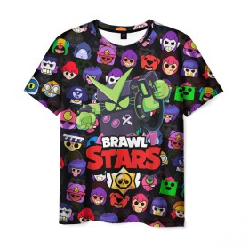 Мужская футболка 3D с принтом BRAWL STARS VIRUS 8-BIT в городе Новоалтайск, 100% полиэфир | прямой крой, круглый вырез горловины, длина до линии бедер | Тематика изображения на принте: 8 bit | 8 бит | bibi | brawl stars | crow | el brown | leon | leon shark | max | mr.p | sally leon | shark | stars | virus | werewolf | акула | биби | вирус | ворон | леон | оборотень | пингвин