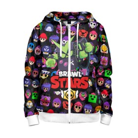 Детская толстовка 3D на молнии с принтом BRAWL STARS VIRUS 8-BIT в городе Новоалтайск, 100% полиэстер |  манжеты и пояс оформлены широкой мягкой резинкой, двухслойный капюшон со шнурком для регулировки, спереди карманы и застежка-молния
 | 8 bit | 8 бит | bibi | brawl stars | crow | el brown | leon | leon shark | max | mr.p | sally leon | shark | stars | virus | werewolf | акула | биби | вирус | ворон | леон | оборотень | пингвин