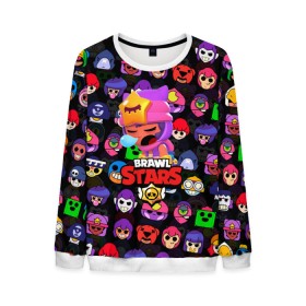 Мужской свитшот 3D с принтом BRAWL STARS SANDY в городе Новоалтайск, 100% полиэстер с мягким внутренним слоем | круглый вырез горловины, мягкая резинка на манжетах и поясе, свободная посадка по фигуре | 8 bit | 8 бит | bibi | brawl stars | crow | el brown | leon | leon shark | max | mr.p | sally leon | shark | stars | virus | werewolf | акула | биби | вирус | ворон | леон | оборотень | пингвин