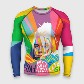 Мужской рашгард 3D с принтом BILLIE EILISH в городе Новоалтайск,  |  | bad guy | billie eilish | music | ocean eyes | pop | билли айлиш | билли эйлиш | девушка | музыка