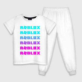 Детская пижама хлопок с принтом ROBLOX в городе Новоалтайск, 100% хлопок |  брюки и футболка прямого кроя, без карманов, на брюках мягкая резинка на поясе и по низу штанин
 | game | gamer | logo | minecraft | roblox | simulator | supreme | игра | конструктор | лого | майнкрафт | персонажи | симулятор | строительство | супреме | суприм | суприме | фигура