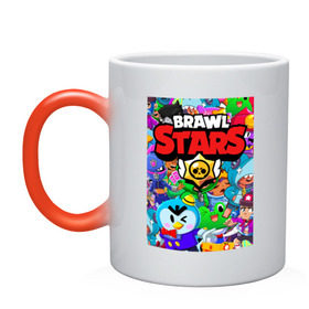 Кружка хамелеон с принтом BRAWL STARS в городе Новоалтайск, керамика | меняет цвет при нагревании, емкость 330 мл | Тематика изображения на принте: 8 bit | 8 бит | bibi | brawl stars | crow | el brown | leon | leon shark | max | mr.p | sally leon | shark | stars | virus | werewolf | акула | биби | вирус | ворон | леон | оборотень | пингвин