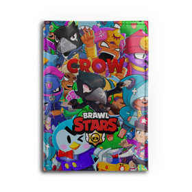 Обложка для автодокументов с принтом BRAWL STARS CROW в городе Новоалтайск, натуральная кожа |  размер 19,9*13 см; внутри 4 больших “конверта” для документов и один маленький отдел — туда идеально встанут права | Тематика изображения на принте: 8 bit | 8 бит | bibi | brawl stars | crow | el brown | leon | leon shark | max | mr.p | sally leon | shark | stars | virus | werewolf | акула | биби | вирус | ворон | леон | оборотень | пингвин