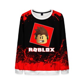 Мужской свитшот 3D с принтом ROBLOX в городе Новоалтайск, 100% полиэстер с мягким внутренним слоем | круглый вырез горловины, мягкая резинка на манжетах и поясе, свободная посадка по фигуре | game | gamer | logo | minecraft | roblox | simulator | игра | конструктор | лого | майнкрафт | симулятор | строительство | фигура
