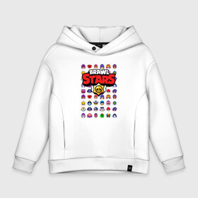 Детское худи Oversize хлопок с принтом BRAWL STARS | БРАВЛ СТАРС (Z) в городе Новоалтайск, френч-терри — 70% хлопок, 30% полиэстер. Мягкий теплый начес внутри —100% хлопок | боковые карманы, эластичные манжеты и нижняя кромка, капюшон на магнитной кнопке | 8 bit | 8 бит | bibi | brawl stars | crow | el brown | leon | leon shark | max | mr.p | sally leon | shark | stars | virus | werewolf | акула | биби | вирус | ворон | леон | оборотень | пингвин
