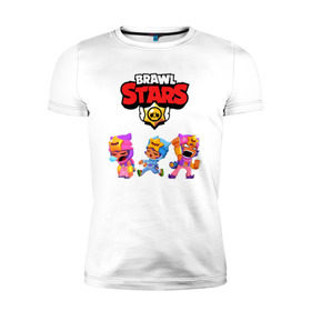 Мужская футболка премиум с принтом BRAWL STARS в городе Новоалтайск, 92% хлопок, 8% лайкра | приталенный силуэт, круглый вырез ворота, длина до линии бедра, короткий рукав | 8 bit | 8 бит | bibi | brawl stars | crow | el brown | leon | leon shark | max | mr.p | sally leon | shark | stars | virus | werewolf | акула | биби | вирус | ворон | леон | оборотень | пингвин