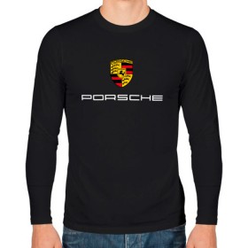 Мужской лонгслив хлопок с принтом PORSCHE в городе Новоалтайск, 100% хлопок |  | auto | boxter | cayenne | macan | porsche | sport | авто | автомобиль | автомобильные | бренд | каен | макан | марка | машины | порш | порше | премиум | спорт