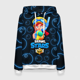 Женская толстовка 3D с принтом Brawl Stars Summer Jessie в городе Новоалтайск, 100% полиэстер  | двухслойный капюшон со шнурком для регулировки, мягкие манжеты на рукавах и по низу толстовки, спереди карман-кенгуру с мягким внутренним слоем. | 8 бит | bea | bo | brawl stars | brock | crow | darryl | dynamike | frank | gt max | gt макс | max | mortis | sally leon | sally ле | sandy | shark leon | spike | virus 8 bit | акула леон | беа | бо | бравл старс | брок | джесси | динамайк