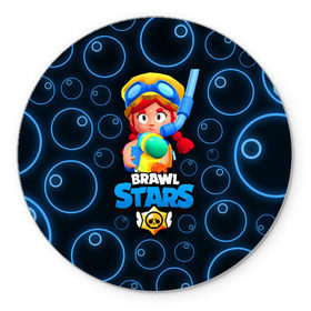 Коврик для мышки круглый с принтом Brawl Stars Summer Jessie в городе Новоалтайск, резина и полиэстер | круглая форма, изображение наносится на всю лицевую часть | 8 бит | bea | bo | brawl stars | brock | crow | darryl | dynamike | frank | gt max | gt макс | max | mortis | sally leon | sally ле | sandy | shark leon | spike | virus 8 bit | акула леон | беа | бо | бравл старс | брок | джесси | динамайк