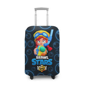 Чехол для чемодана 3D с принтом Brawl Stars Summer Jessie в городе Новоалтайск, 86% полиэфир, 14% спандекс | двустороннее нанесение принта, прорези для ручек и колес | 8 бит | bea | bo | brawl stars | brock | crow | darryl | dynamike | frank | gt max | gt макс | max | mortis | sally leon | sally ле | sandy | shark leon | spike | virus 8 bit | акула леон | беа | бо | бравл старс | брок | джесси | динамайк