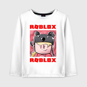 Детский лонгслив хлопок с принтом ROBLOX в городе Новоалтайск, 100% хлопок | круглый вырез горловины, полуприлегающий силуэт, длина до линии бедер | game | gamer | logo | minecraft | roblox | simulator | supreme | игра | конструктор | лого | майнкрафт | персонажи | симулятор | строительство | супреме | суприм | суприме | фигура