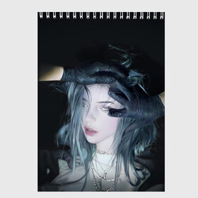 Скетчбук с принтом BILLIE EILISH в городе Новоалтайск, 100% бумага
 | 48 листов, плотность листов — 100 г/м2, плотность картонной обложки — 250 г/м2. Листы скреплены сверху удобной пружинной спиралью | bad guy | billie eilish | music | ocean eyes | pop | билли айлиш | билли эйлиш | девушка | музыка