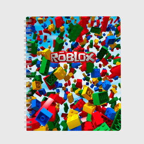Тетрадь с принтом Roblox Cubes в городе Новоалтайск, 100% бумага | 48 листов, плотность листов — 60 г/м2, плотность картонной обложки — 250 г/м2. Листы скреплены сбоку удобной пружинной спиралью. Уголки страниц и обложки скругленные. Цвет линий — светло-серый
 | game | game roblox | logo roblox | online game | r | roblox | игра | игра роблокс | лого | лого роблокс | логотип | надпись | онлайн игра | онлайн игра роблокс | роблокс