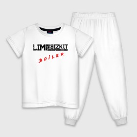 Детская пижама хлопок с принтом LIMP BIZKIT в городе Новоалтайск, 100% хлопок |  брюки и футболка прямого кроя, без карманов, на брюках мягкая резинка на поясе и по низу штанин
 | dj lethal | limp bizkit | rock | джон отто | лимп бизкит | майк смит | музыка | роб уотерс | рок | сэм риверс | терри бальзамо | уэс борланд | фред дёрст