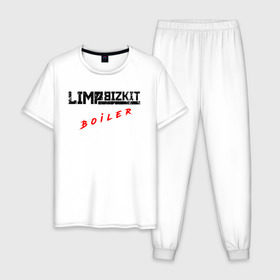 Мужская пижама хлопок с принтом LIMP BIZKIT в городе Новоалтайск, 100% хлопок | брюки и футболка прямого кроя, без карманов, на брюках мягкая резинка на поясе и по низу штанин
 | dj lethal | limp bizkit | rock | джон отто | лимп бизкит | майк смит | музыка | роб уотерс | рок | сэм риверс | терри бальзамо | уэс борланд | фред дёрст