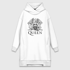 Платье-худи хлопок с принтом QUEEN | Фредди Меркьюри (Z) в городе Новоалтайск,  |  | queen | rock | брайан мэи | группа queen | группа квин | джон дикон | квин | королева | король | роджер тейлор | рок | фредди меркьюри