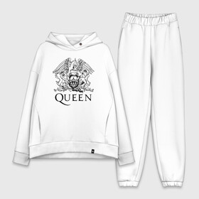 Женский костюм хлопок Oversize с принтом QUEEN | Фредди Меркьюри (Z) в городе Новоалтайск,  |  | queen | rock | брайан мэи | группа queen | группа квин | джон дикон | квин | королева | король | роджер тейлор | рок | фредди меркьюри
