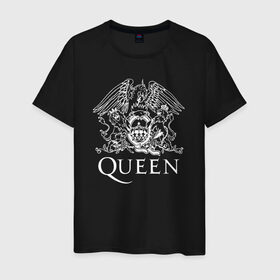 Мужская футболка хлопок с принтом QUEEN Фредди Меркьюри в городе Новоалтайск, 100% хлопок | прямой крой, круглый вырез горловины, длина до линии бедер, слегка спущенное плечо. | queen | rock | брайан мэи | группа queen | группа квин | джон дикон | квин | королева | король | роджер тейлор | рок | фредди меркьюри
