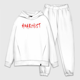 Мужской костюм хлопок OVERSIZE с принтом Анархист в городе Новоалтайск,  |  | anarchism | anarchist | anarchy | music | punk | revolution | rock | system | анархизм | анархист | анархия | гражданская | летов | музыка | оборона | панк | революция | рок