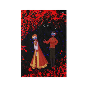 Обложка для паспорта матовая кожа с принтом CountryHumans. в городе Новоалтайск, натуральная матовая кожа | размер 19,3 х 13,7 см; прозрачные пластиковые крепления | country | countryhumans | америка | дружба народов | контрихуменс | патриотизм | персонажи | родина | россия | страна | страна людей | сша | талерантность