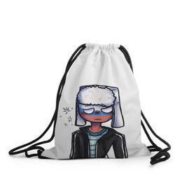 Рюкзак-мешок 3D с принтом CountryHumans - Россия в городе Новоалтайск, 100% полиэстер | плотность ткани — 200 г/м2, размер — 35 х 45 см; лямки — толстые шнурки, застежка на шнуровке, без карманов и подкладки | 23 | army | country | countryhumans | humans | memes | patriot | russia | армия | звезда | красная | мем | патриот | россия | страна | тельняшка | флаг | человечек | шапка