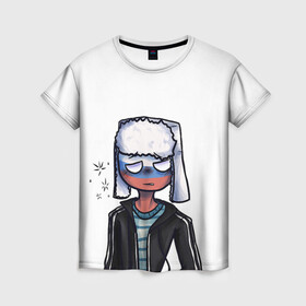 Женская футболка 3D с принтом CountryHumans - Россия в городе Новоалтайск, 100% полиэфир ( синтетическое хлопкоподобное полотно) | прямой крой, круглый вырез горловины, длина до линии бедер | 23 | army | country | countryhumans | humans | memes | patriot | russia | армия | звезда | красная | мем | патриот | россия | страна | тельняшка | флаг | человечек | шапка