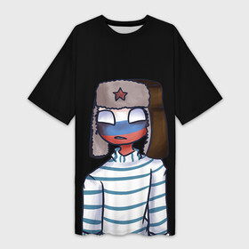 Платье-футболка 3D с принтом CountryHumans   Россия в городе Новоалтайск,  |  | 23 | army | country | countryhumans | humans | memes | patriot | russia | армия | звезда | красная | мем | патриот | россия | страна | тельняшка | флаг | человечек | шапка
