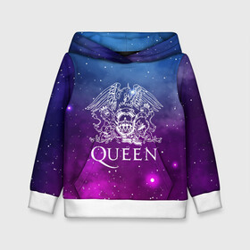Детская толстовка 3D с принтом QUEEN в городе Новоалтайск, 100% полиэстер | двухслойный капюшон со шнурком для регулировки, мягкие манжеты на рукавах и по низу толстовки, спереди карман-кенгуру с мягким внутренним слоем | queen | rock | брайан мэи | группа queen | группа квин | джон дикон | квин | королева | король | роджер тейлор | рок | фредди меркьюри