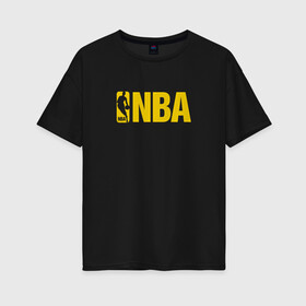 Женская футболка хлопок Oversize с принтом NBA GOLD в городе Новоалтайск, 100% хлопок | свободный крой, круглый ворот, спущенный рукав, длина до линии бедер
 | boston | cavaliers | celtics | cleveland | gold | heat | lakers | los angeles | miami | nba | raptors | toronto | бостон | кавальерс | кливленд | лейкерс | майами | нба | рэпторс | селтикс | торонто | хит | чикаго