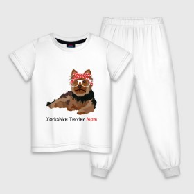 Детская пижама хлопок Yorkshire terrier mom: в городе Новоалтайск, 100% хлопок | брюки и футболка прямого кроя, без карманов, на брюках мягкая резинка на поясе и по низу штанин
| йорк | йоркширский_терьер | собака | собачка