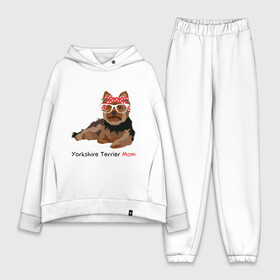 Женский костюм хлопок Oversize с принтом Yorkshire terrier mom в городе Новоалтайск,  |  | йорк | йоркширский_терьер | собака | собачка