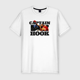 Мужская футболка хлопок Slim с принтом Captain Hook в городе Новоалтайск, 92% хлопок, 8% лайкра | приталенный силуэт, круглый вырез ворота, длина до линии бедра, короткий рукав | captain hook | roy jones | roy levesta jones | бокс | капитан хук | рой джонс