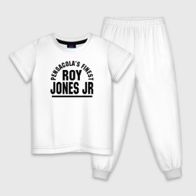 Детская пижама хлопок с принтом Roy Jones Jr. в городе Новоалтайск, 100% хлопок |  брюки и футболка прямого кроя, без карманов, на брюках мягкая резинка на поясе и по низу штанин
 | captain hook | roy jones | roy levesta jones | бокс | капитан хук | рой джонс