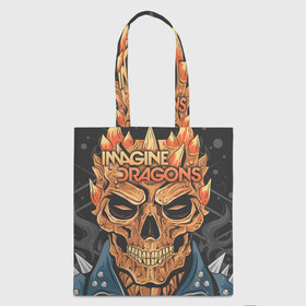 Шоппер 3D с принтом Imagine Dragons  в городе Новоалтайск, 100% полиэстер | Плотность: 200 г/м2; Размер: 34×35 см; Высота лямок: 30 см | alternative | believer | demons | dragons | imagines | imagining | interscope | kid | korner | radioactive | records | альтернативный рок | имеджин драгонс | инди | поп | электроник