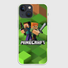 Чехол для iPhone 13 mini с принтом MINECRAFT | МАЙНКРАФТ в городе Новоалтайск,  |  | block | creeper | cube | minecraft | pixel | блок | геометрия | крафт | крипер | кубики | майнкрафт | пиксели