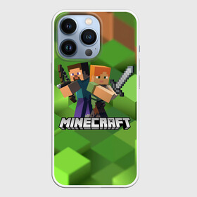 Чехол для iPhone 13 Pro с принтом MINECRAFT | МАЙНКРАФТ в городе Новоалтайск,  |  | block | creeper | cube | minecraft | pixel | блок | геометрия | крафт | крипер | кубики | майнкрафт | пиксели