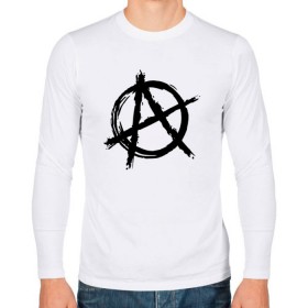 Мужской лонгслив хлопок с принтом АНАРХИЯ в городе Новоалтайск, 100% хлопок |  | anarchy | riot | rock | анархия | бунт | знаки | музыка | панки | рок | символ