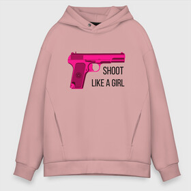 Мужское худи Oversize хлопок с принтом Shoot like a girl в городе Новоалтайск, френч-терри — 70% хлопок, 30% полиэстер. Мягкий теплый начес внутри —100% хлопок | боковые карманы, эластичные манжеты и нижняя кромка, капюшон на магнитной кнопке | gun | handgun | like | like a girl | shoot | shooter | боевая подруга | д | девушке | девчачий пистолет | жене | женский пистолет | женское оружие | как девочка | крутая девчонка | любимой | пистолет | подруге